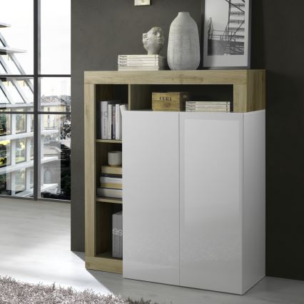 Komoda LENOR balta/ruda