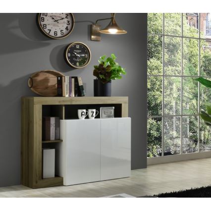 Komoda LENOR balta/ruda