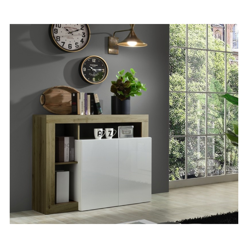 Komoda LENOR balta/ruda