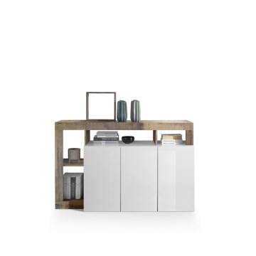 Komoda LENOR balta/ruda
