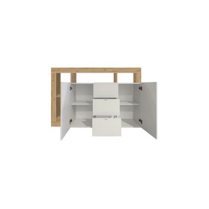 Komoda LENOR balta/ruda