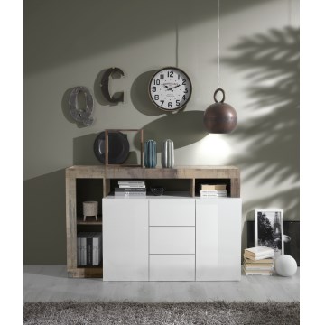 Komoda LENOR balta/ruda
