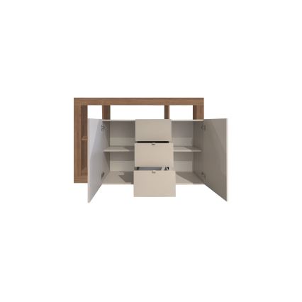 Komoda LENOR kašmyras/ąžuolas