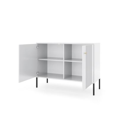 Komoda LUE 104x39 cm balta/juoda