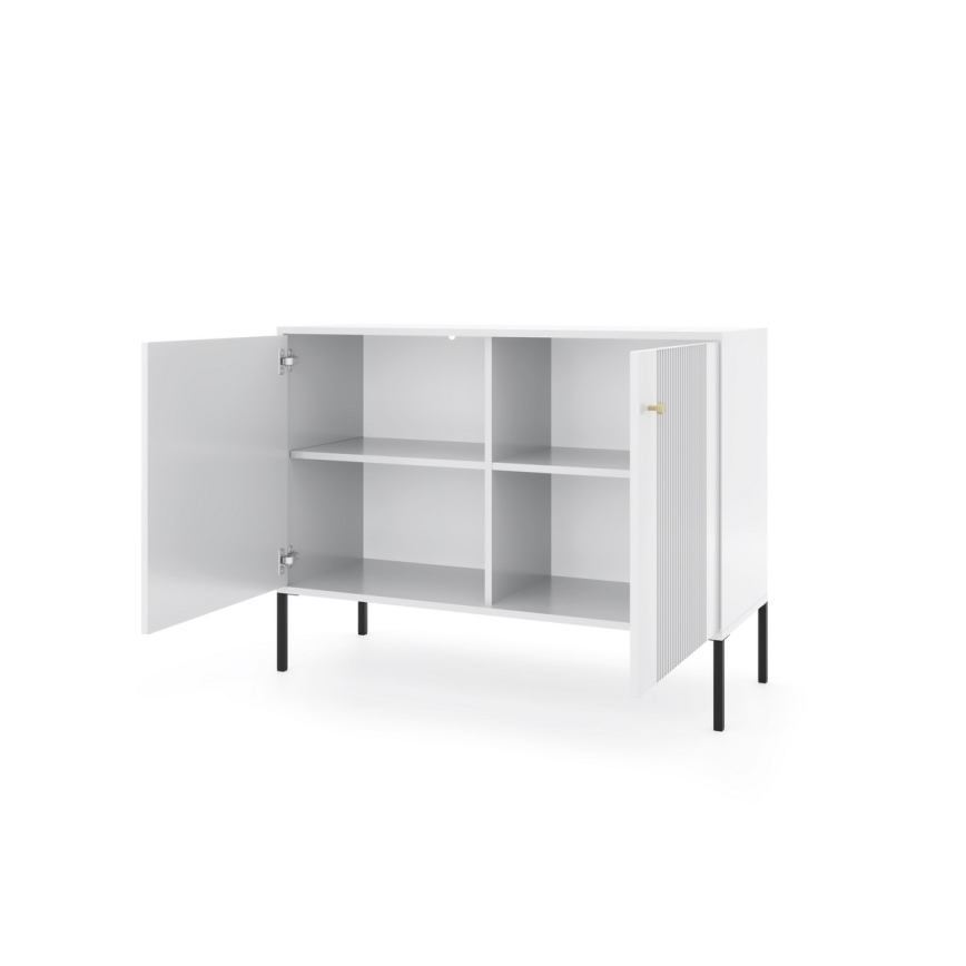 Komoda LUE 104x39 cm balta/juoda