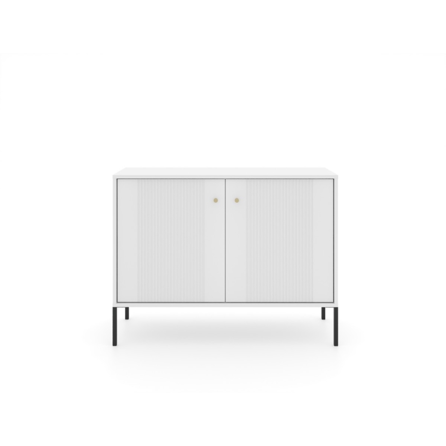 Komoda LUE 104x39 cm balta/juoda