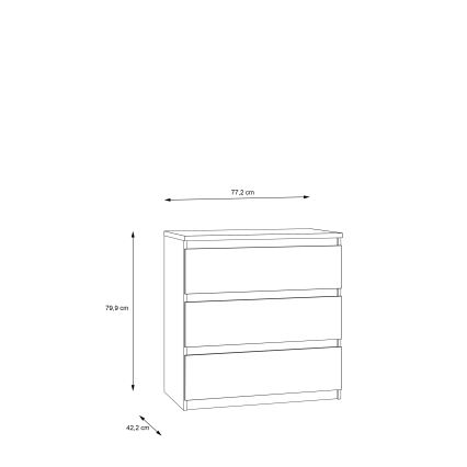 Komoda MAO su stalčiais, ąžuolas Artisan