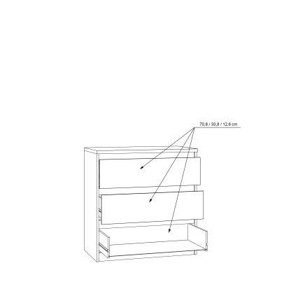 Komoda MAO su stalčiais, ąžuolas Artisan