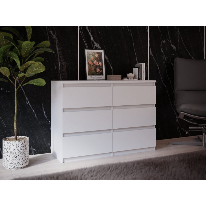 Komoda MAO su stalčiais, balta