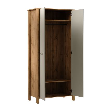 Komoda MENTA 90x200x53 cm ąžuolas Wotan/pilka