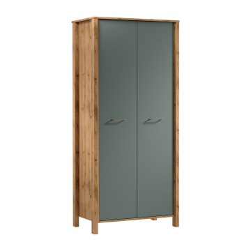Komoda MENTA 90x200x53 cm ąžuolas Wotan/žalia