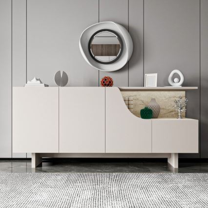 Komoda ORBIS 180x40 cm kreminė/smėlinė