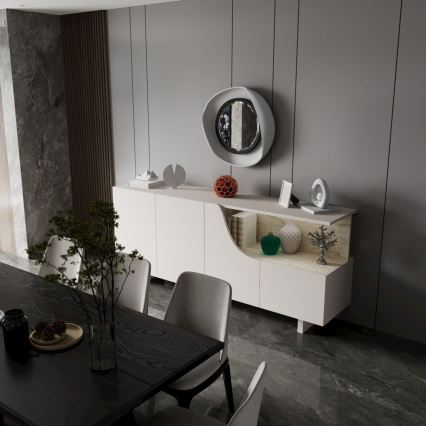 Komoda ORBIS 180x40 cm kreminė/smėlinė