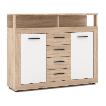 Komoda RUNA ąžuolas sonoma/balta