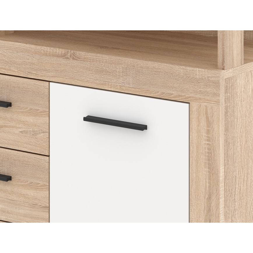 Komoda RUNA ąžuolas sonoma/balta