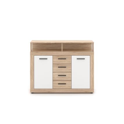 Komoda RUNA ąžuolas sonoma/balta