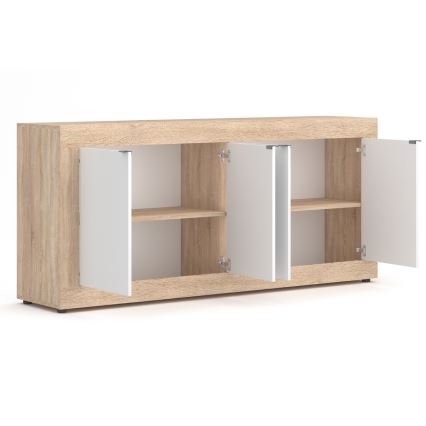 Komoda RUNEA Sonoma ąžuolas/balta