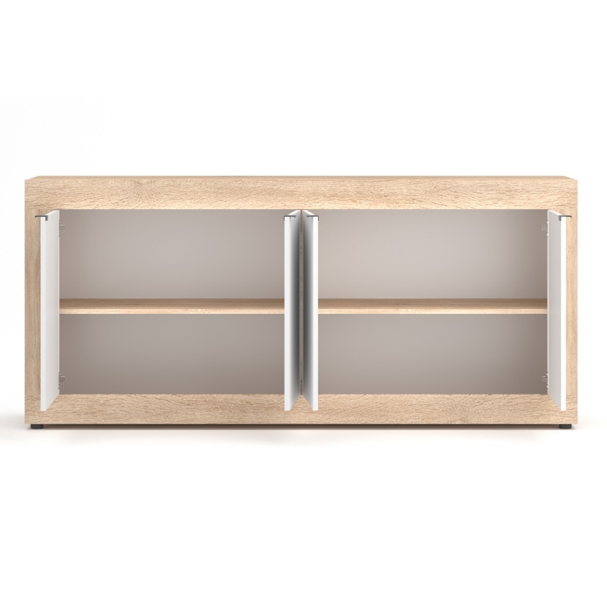 Komoda RUNEA Sonoma ąžuolas/balta