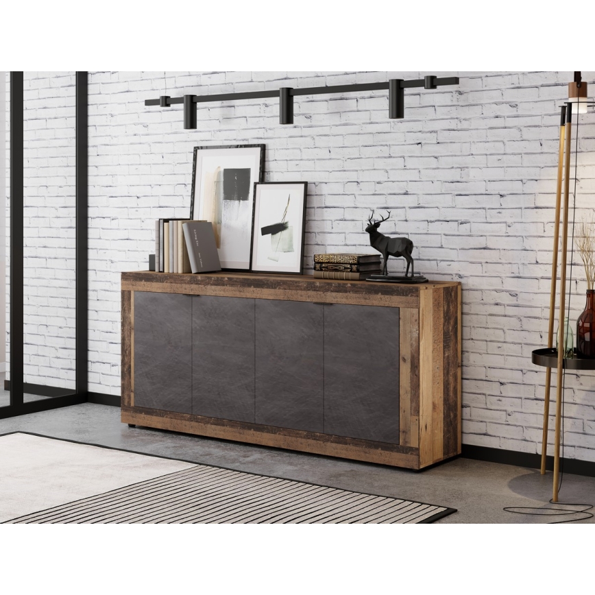 Komoda RUNEA tamsiai ruda/antracitas