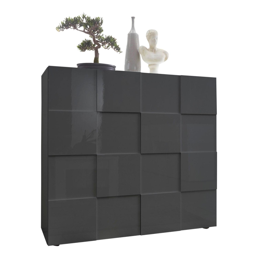 Komoda SERIAN, antracito spalva