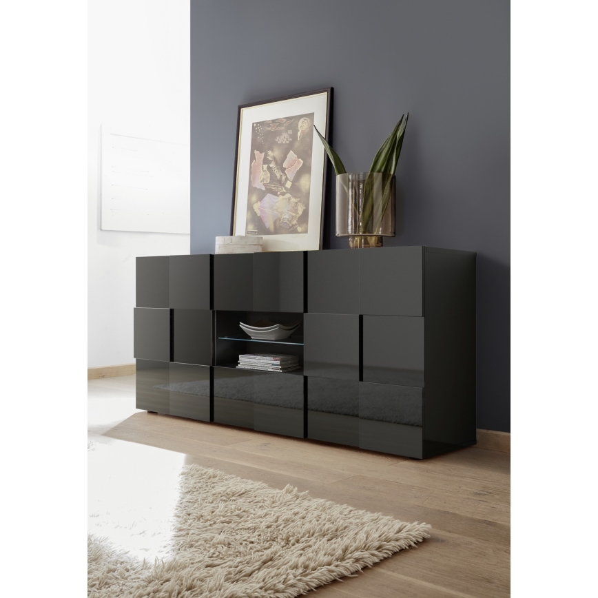 Komoda SERIAN antracito spalvos