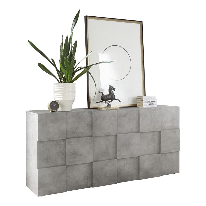 Komoda SERIAN – pilkos betono spalvos