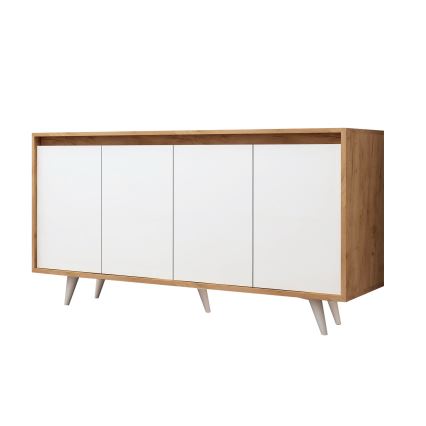 Komoda SHANS 86x140 cm ruda/balta