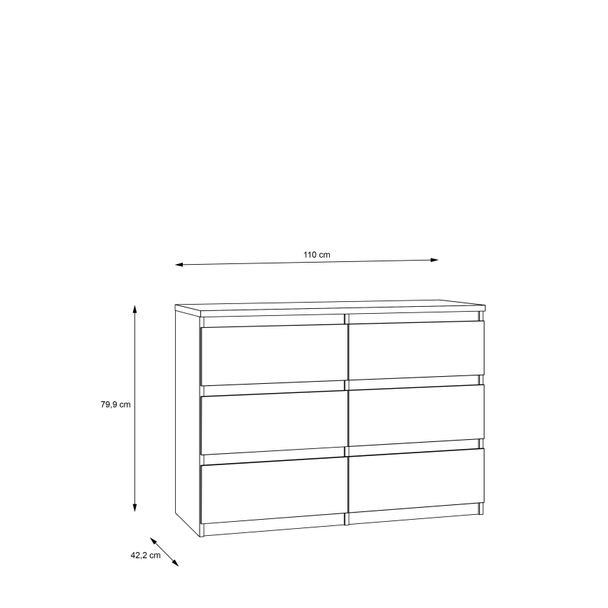 Komoda su stalčiais MAO artisan ąžuolas