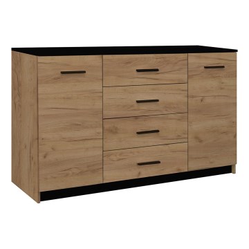 Komoda TAYLER ąžuolo craft/juoda