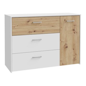Komoda URO su stalčiais, artisan ąžuolas / balta