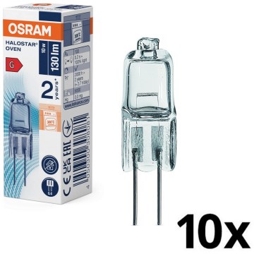 Komplektas 10 vnt. orkaitinių lempučių HALOSTAR G4/10W/12V 2700K - Osram