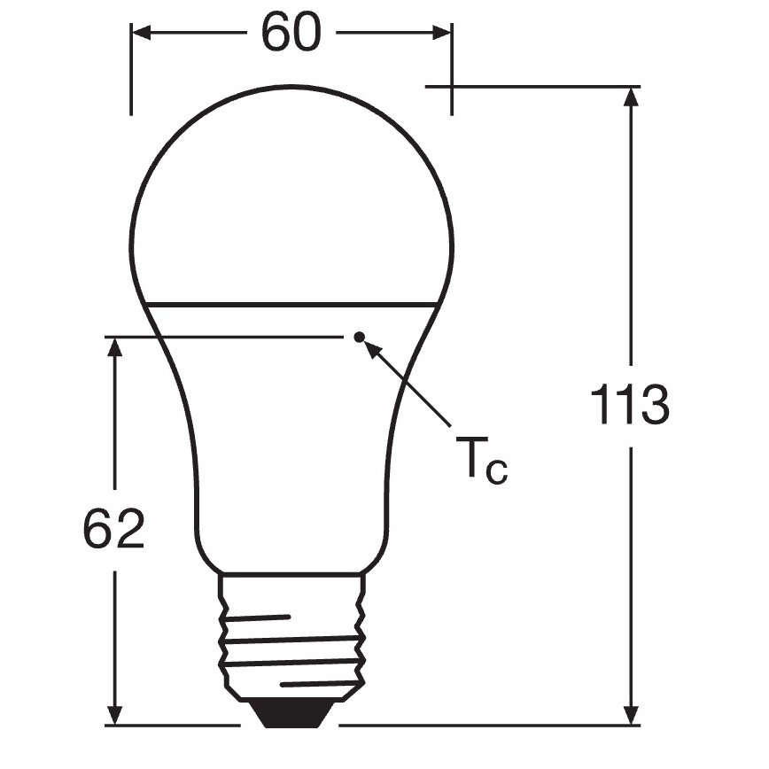 Komplektas 10x LED lemputės CLASSIC A75 E27/10W/230V 2700K - Osram