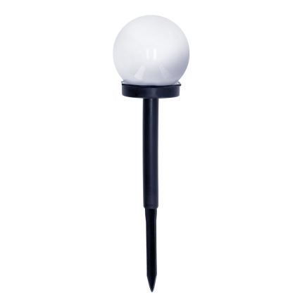 KOMPLEKTAS 10x LED šviestuvas, įkraunamas saulės energija LED/0,12W/1,2V 6500K IP44 40 mAh juoda/balta