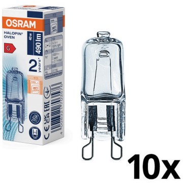 KOMPLEKTAS 10x Orkaitės lemputė HALOPIN G9/40W/230V 2700K - Osram