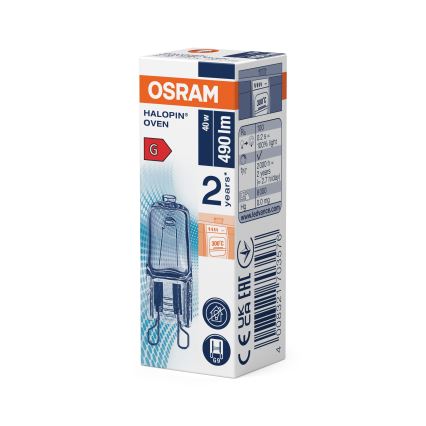 KOMPLEKTAS 10x Orkaitės lemputė HALOPIN G9/40W/230V 2700K - Osram
