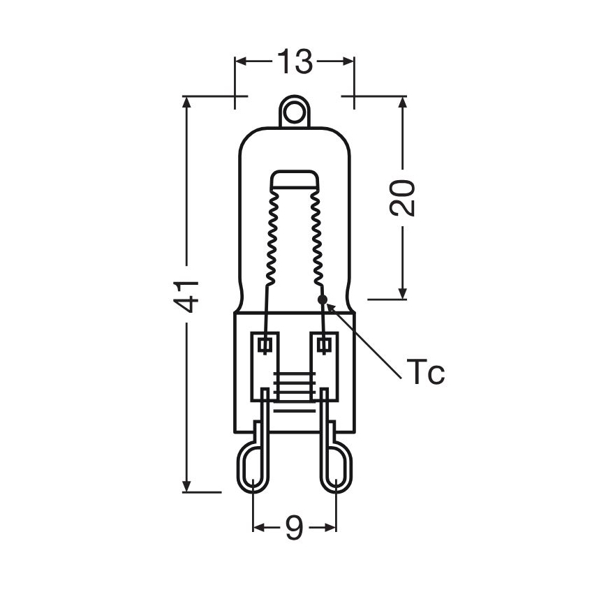 KOMPLEKTAS 10x Orkaitės lemputė HALOPIN G9/40W/230V 2700K - Osram
