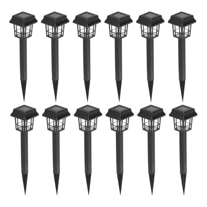 KOMPLEKTAS 12x LED šviestuvas, įkraunamas saulės energija LED/0,06W/1,2V 1xAA 6500K IP44 100 mAh