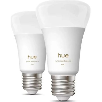 Komplektas: 2 dimeriuojamos LED lemputės Philips Hue WHITE E27/7W/230V 2700K