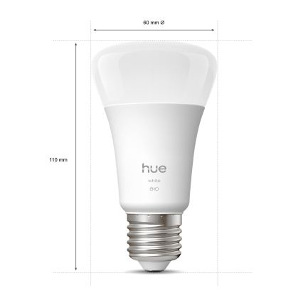 Komplektas: 2 dimeriuojamos LED lemputės Philips Hue WHITE E27/7W/230V 2700K