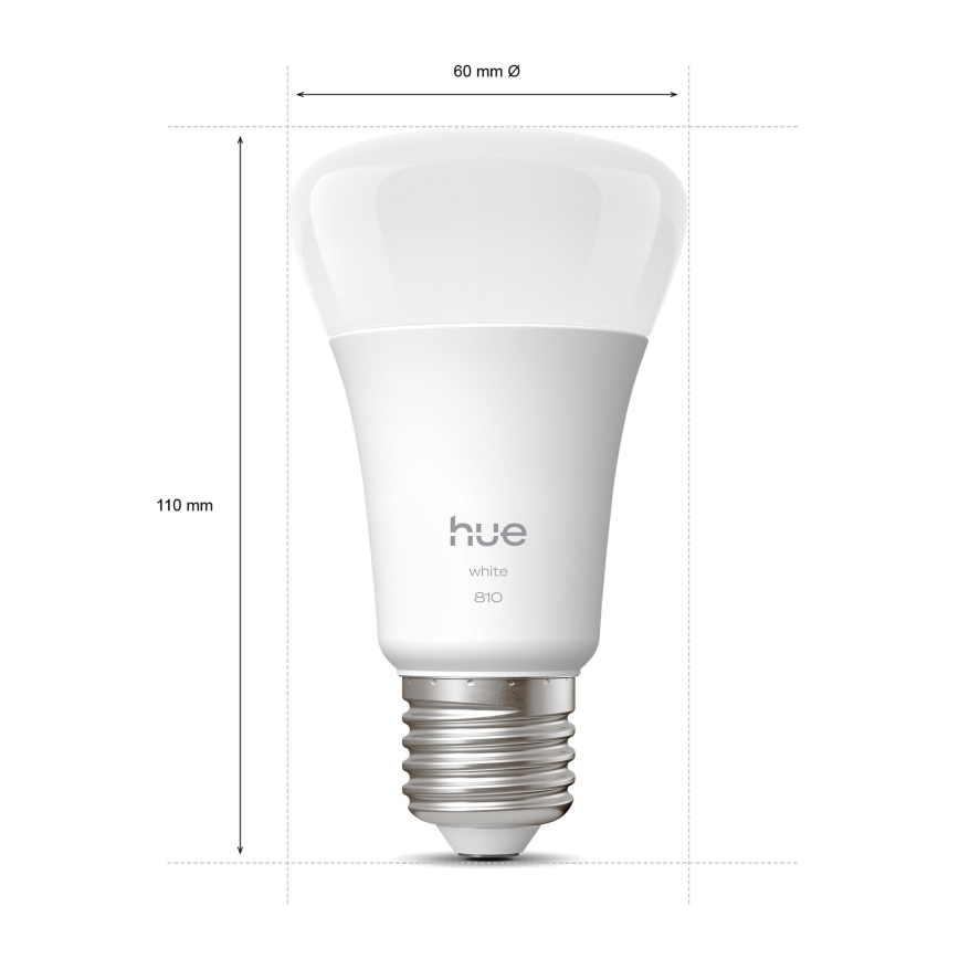 Komplektas: 2 dimeriuojamos LED lemputės Philips Hue WHITE E27/7W/230V 2700K