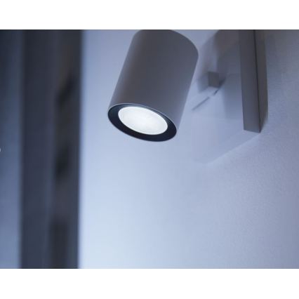 RINKINYS 2x reguliuojamos LED lemputės Philips Hue WHITE AMBIANCE GU10/4,2W/230V  2200-6500K + dimerio jungiklis