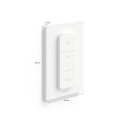 RINKINYS 2x reguliuojamos LED lemputės Philips Hue WHITE AMBIANCE GU10/4,2W/230V  2200-6500K + dimerio jungiklis