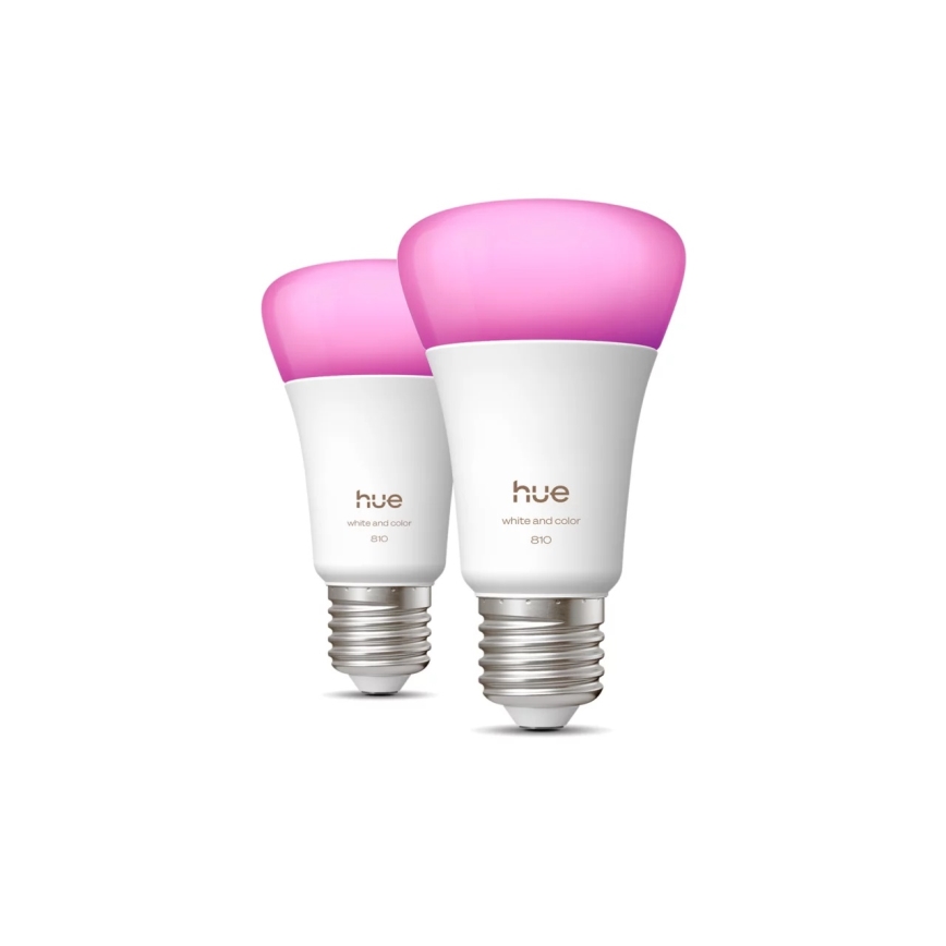 Rinkinys (2 vnt.) LED dimeriuojamos lemputės Philips Hue WHITE AND COLOR AMBIANCE E27/6W/230V 1000-20000K