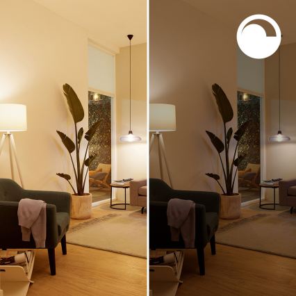 Rinkinys, 2 vnt. LED RGB reguliuojamų lempučių Philips SMART C37 E14/4,9W/230V 2200-6500K CRI 90