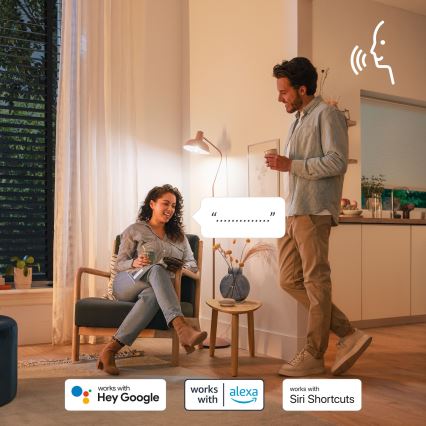 Rinkinys, 2 vnt. LED RGB reguliuojamų lempučių Philips SMART C37 E14/4,9W/230V 2200-6500K CRI 90
