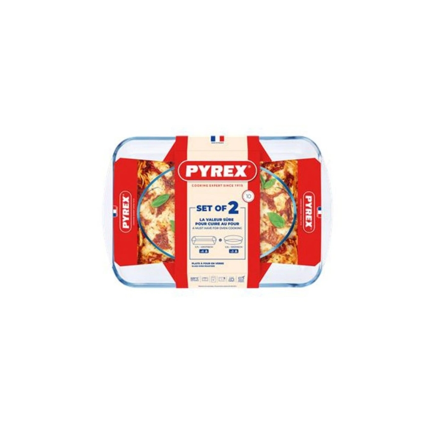 Komplektas: 2 vnt. PYREX kepimo indų (3,7 l ir 2,2 l)