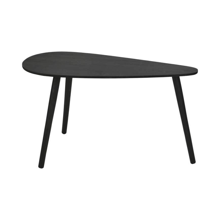 Komplektas (2 vnt.) žurnaliniai staliukai SOLE 60/80x30/40 cm, juodi