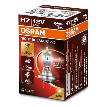 KOMPLEKTAS 2x Automobilio lemputė NIGHT BREAKER H7 PX26d/55W/12V - Osram