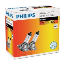 KOMPLEKTAS 2x automobilio lemputė Philips VISION 12972PRC2 H7 PX26d/55W/12V
