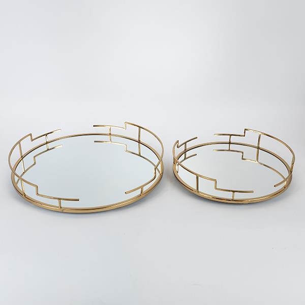 KOMPLEKTAS 2x Dekoratyvinis padėklas diametras 39/30,5 cm